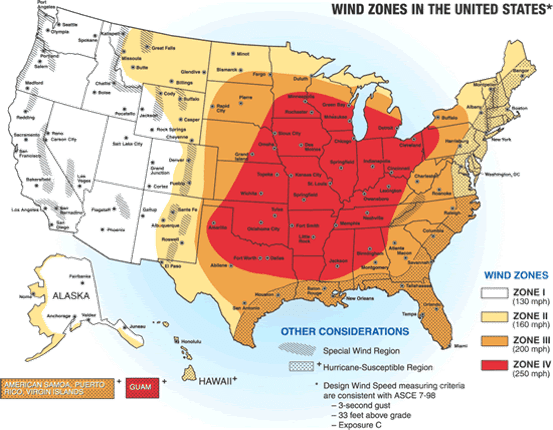 FEMA wind zone map