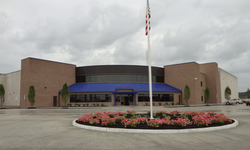 Exterior of finished control center building